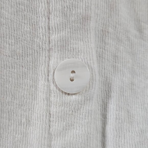 J Jill Women's White Hooded Cardigan Jacket XL Cotton Linen Coastal Cottage Boho - Picture 7 of 13